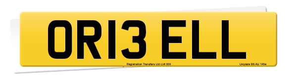 Registration number OR13 ELL